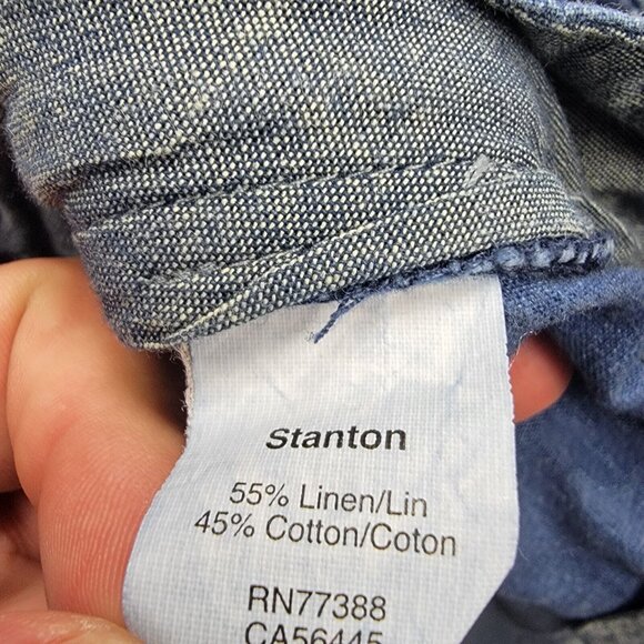 J Crew Shorts Mens 34 Blue Chino‎ Flat Front Stanton Preppy Beach Casual - Picture 9 of 9